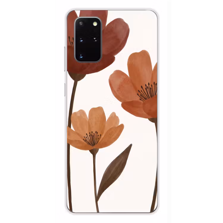 Telefoonhoesje - Bloemen - Abstract - Modern - Bruin - Decoratief — 4