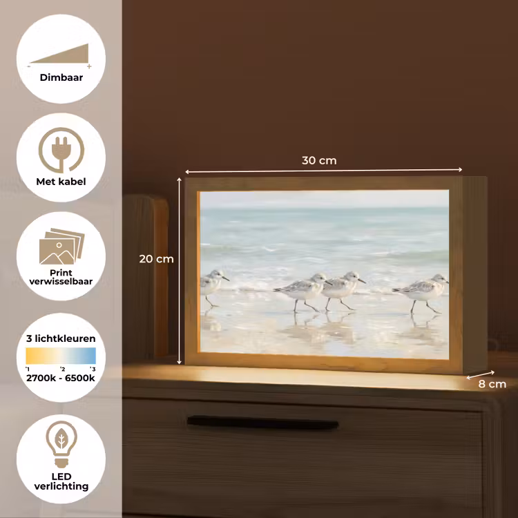 Tafellamp - Vogels - Strand - Zee — 7
