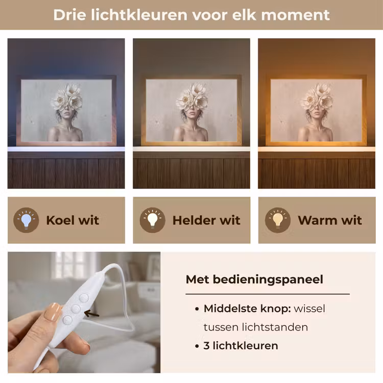 Tafellamp - Vrouw - Pioenroos - Wit — 6