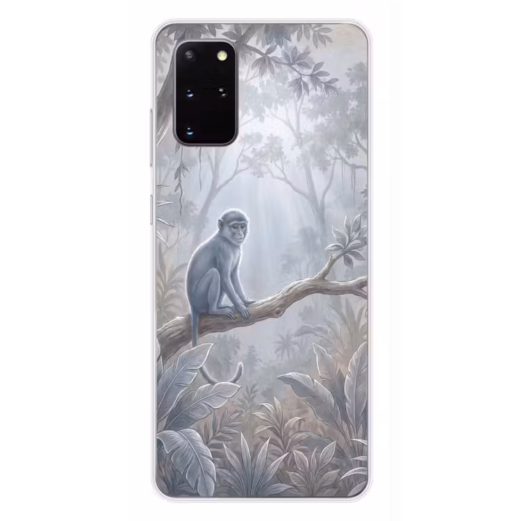 Telefoonhoesje - Aap - Boom - Jungle - Natuur - Grijs — 4