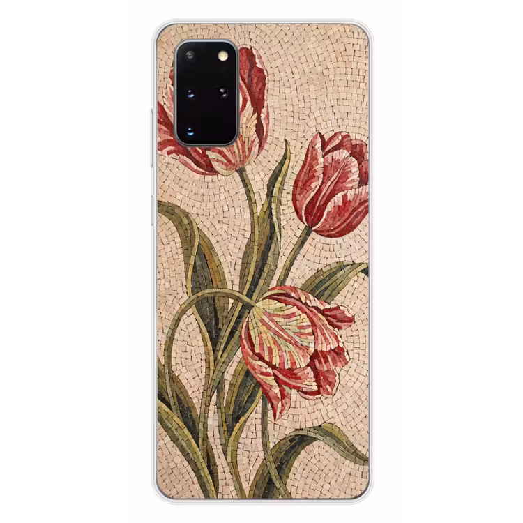 Telefoonhoesje - Bloemen - Mozaïek - Rood - Groen - Kunst — 4