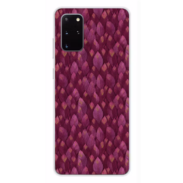 Telefoonhoesje - Bladeren - Patroon - Burgundy — 4