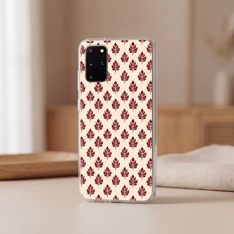 Telefoonhoesje - Botanisch - Patroon - Bordeaux — 3