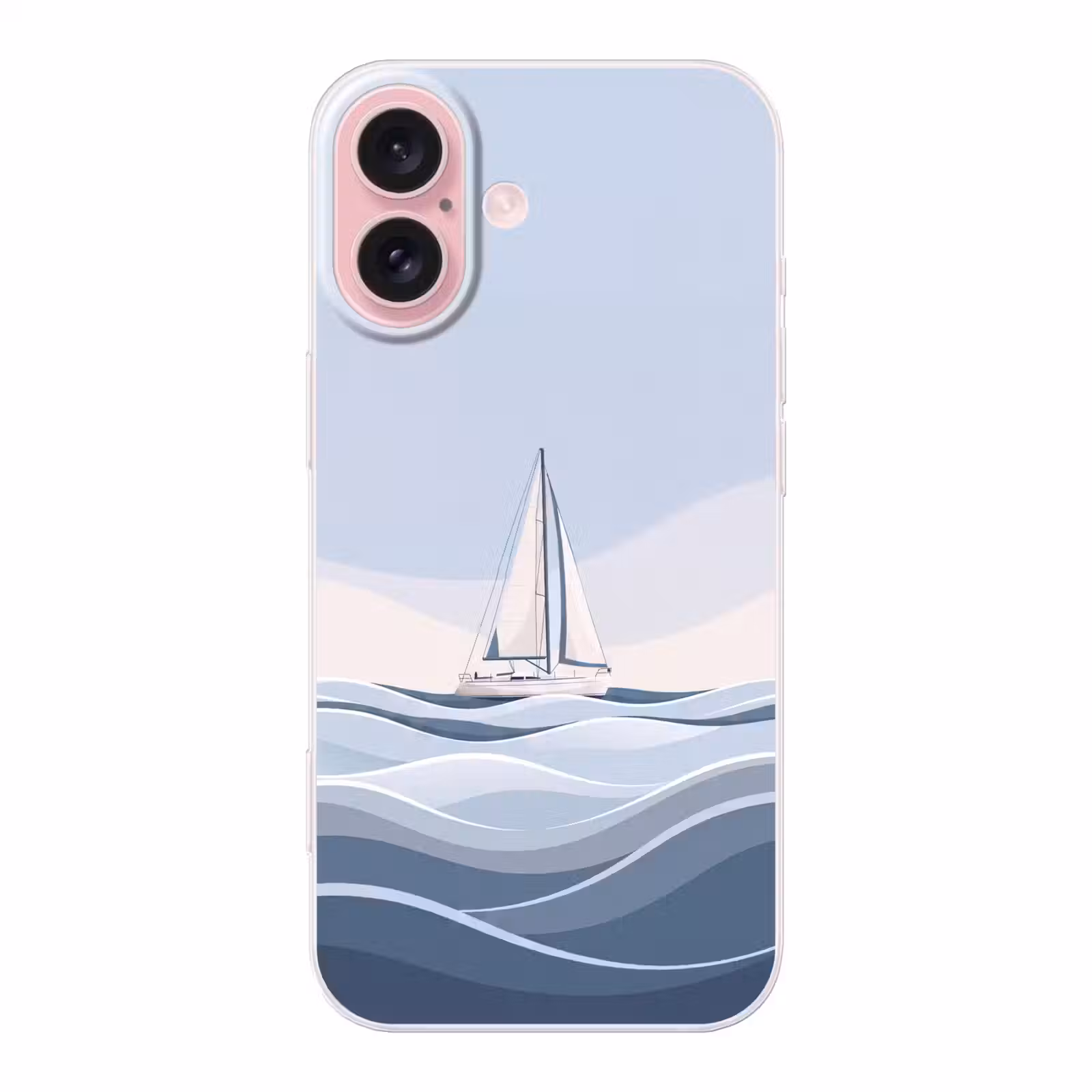 Telefoonhoesje - Boot - Zeil - Zee - Modern - Beige — 1