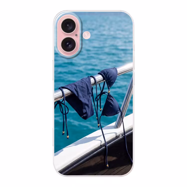 Telefoonhoesje - Bikini - Reling - Zee - Zomer - Blauw — 1