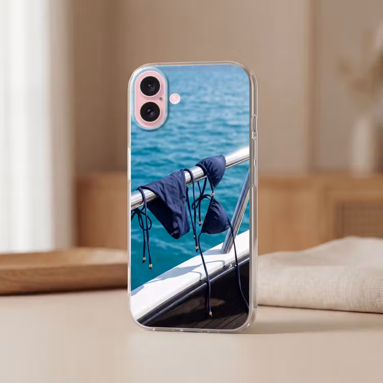 Telefoonhoesje - Bikini - Reling - Zee - Zomer - Blauw — 3