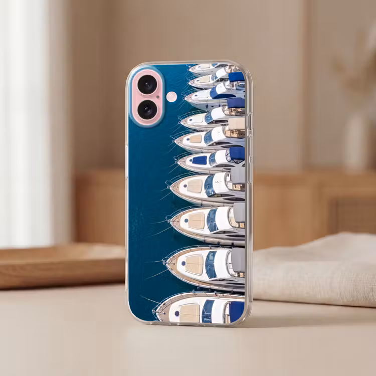 Telefoonhoesje - Boot - Jachthaven - Water - Zomer - Blauw — 3