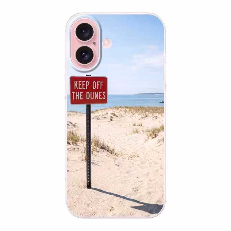 Telefoonhoesje - Duin - Bord - Kust - Landschap - Rood — 1