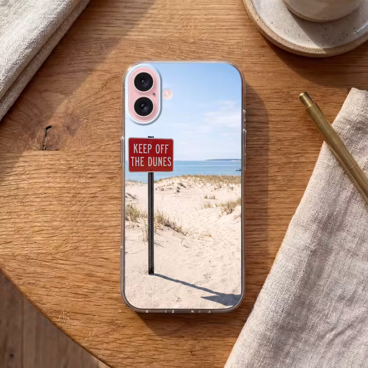 Telefoonhoesje - Duin - Bord - Kust - Landschap - Rood — 2