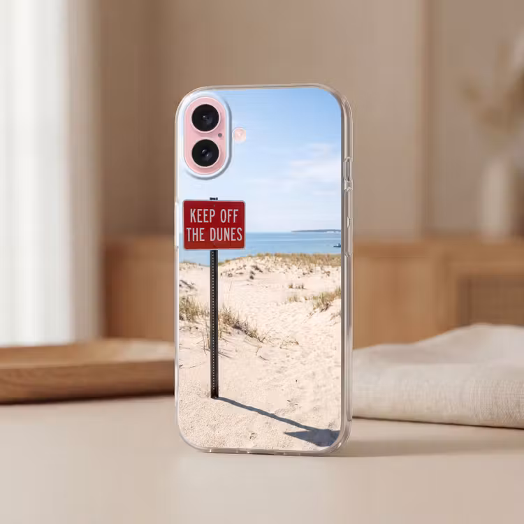 Telefoonhoesje - Duin - Bord - Kust - Landschap - Rood — 3