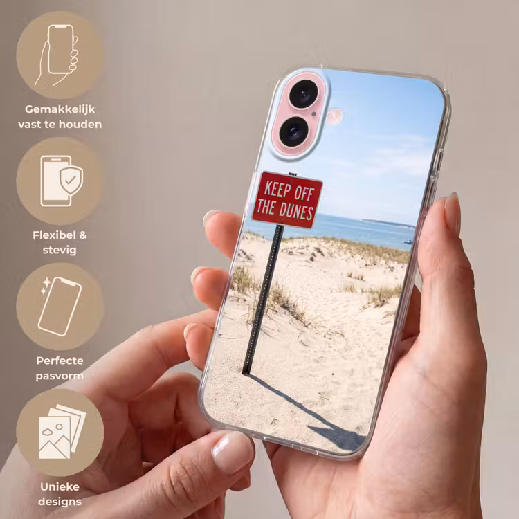 Telefoonhoesje - Duin - Bord - Kust - Landschap - Rood — 4