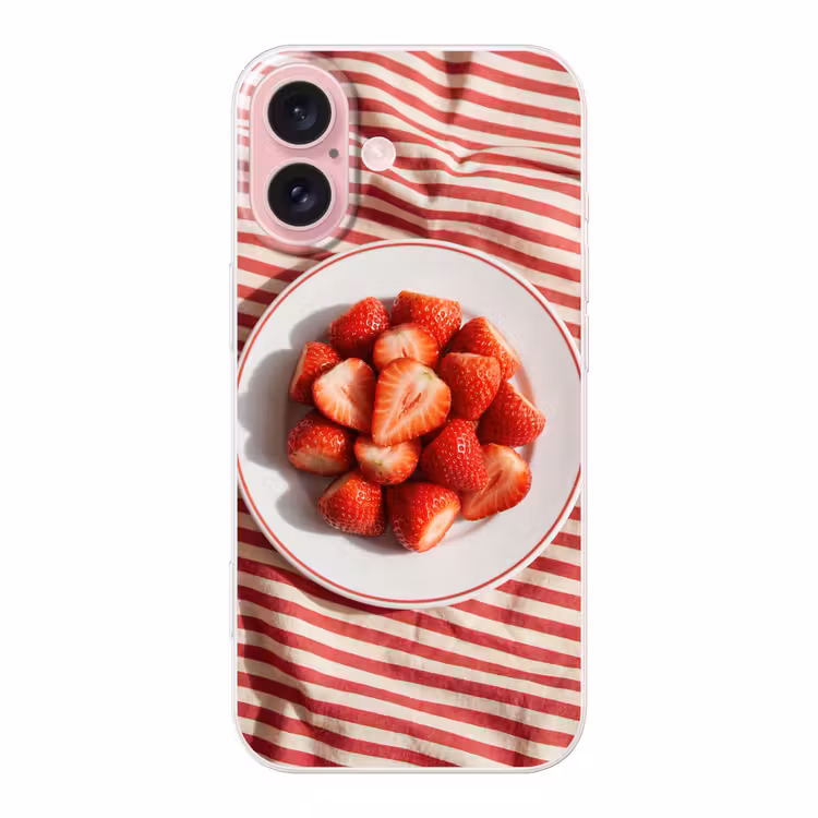 Telefoonhoesje - Eten - Aardbeien - Fruit - Zomer - Rood — 1