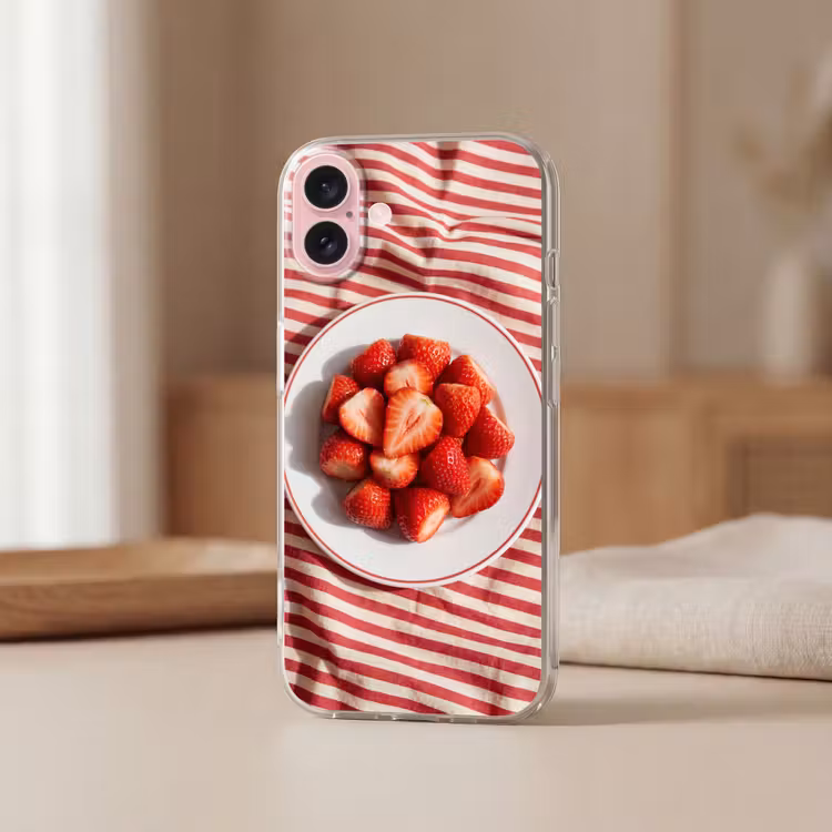 Telefoonhoesje - Eten - Aardbeien - Fruit - Zomer - Rood — 3