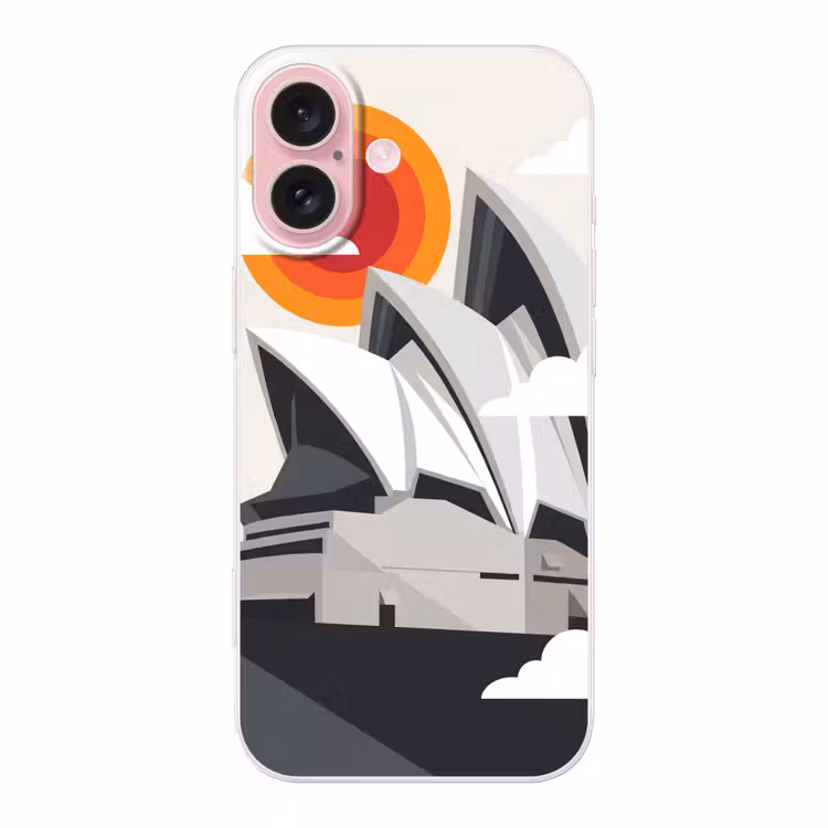 Telefoonhoesje - Architectuur - Stadsgezicht - Modern - Grijs - Oranje — 1