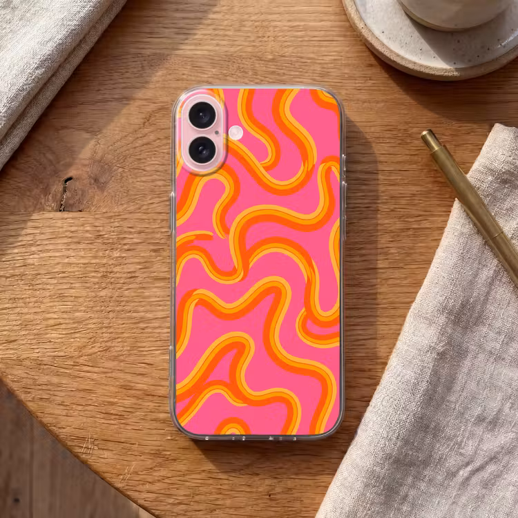Telefoonhoesje - Abstract - Golvende lijnen - Modern - Kleurrijk — 2