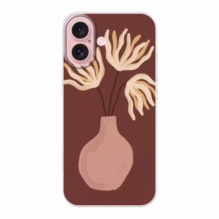 Telefoonhoesje - Bloemen - Vaas - Abstract - Modern - Aardetinten — 1