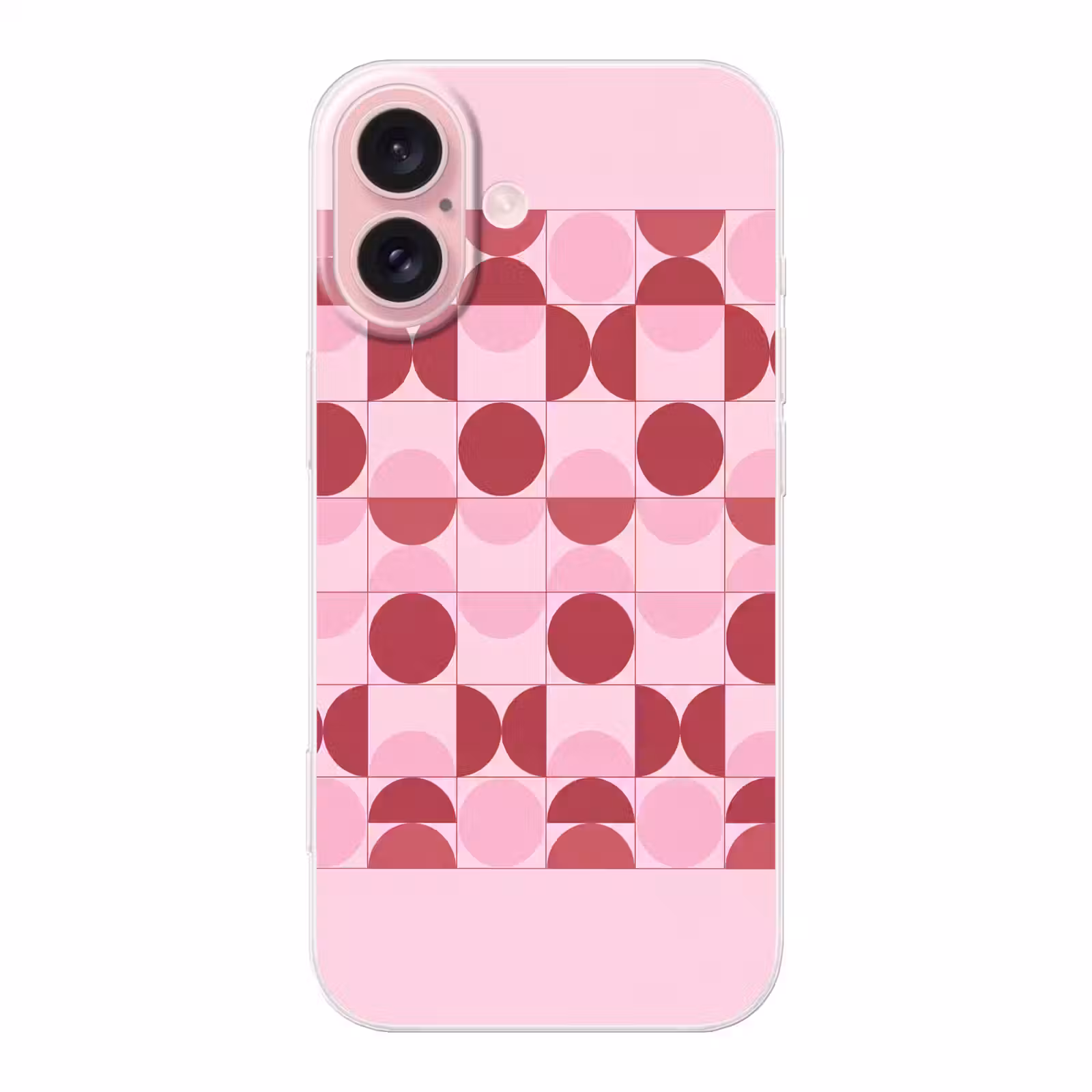 Telefoonhoesje - Abstract - Geometrisch - Cirkels - Roze - Modern — 1