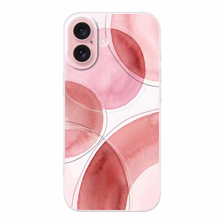 Telefoonhoesje - Abstract - Cirkels - Modern - Roze - Kunst — 1