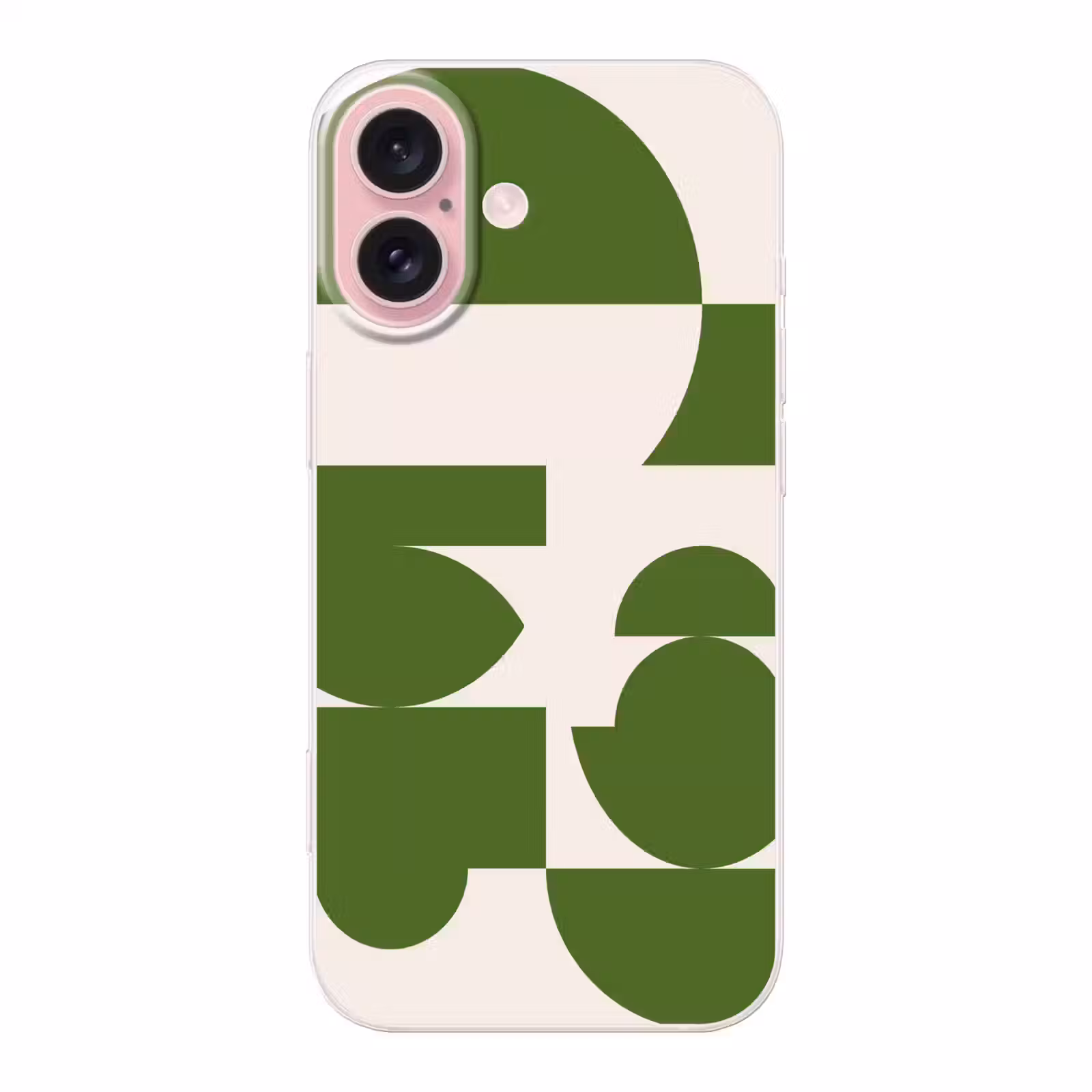 Telefoonhoesje - Abstract - Geometrie - Modern - Groen - Wit — 1