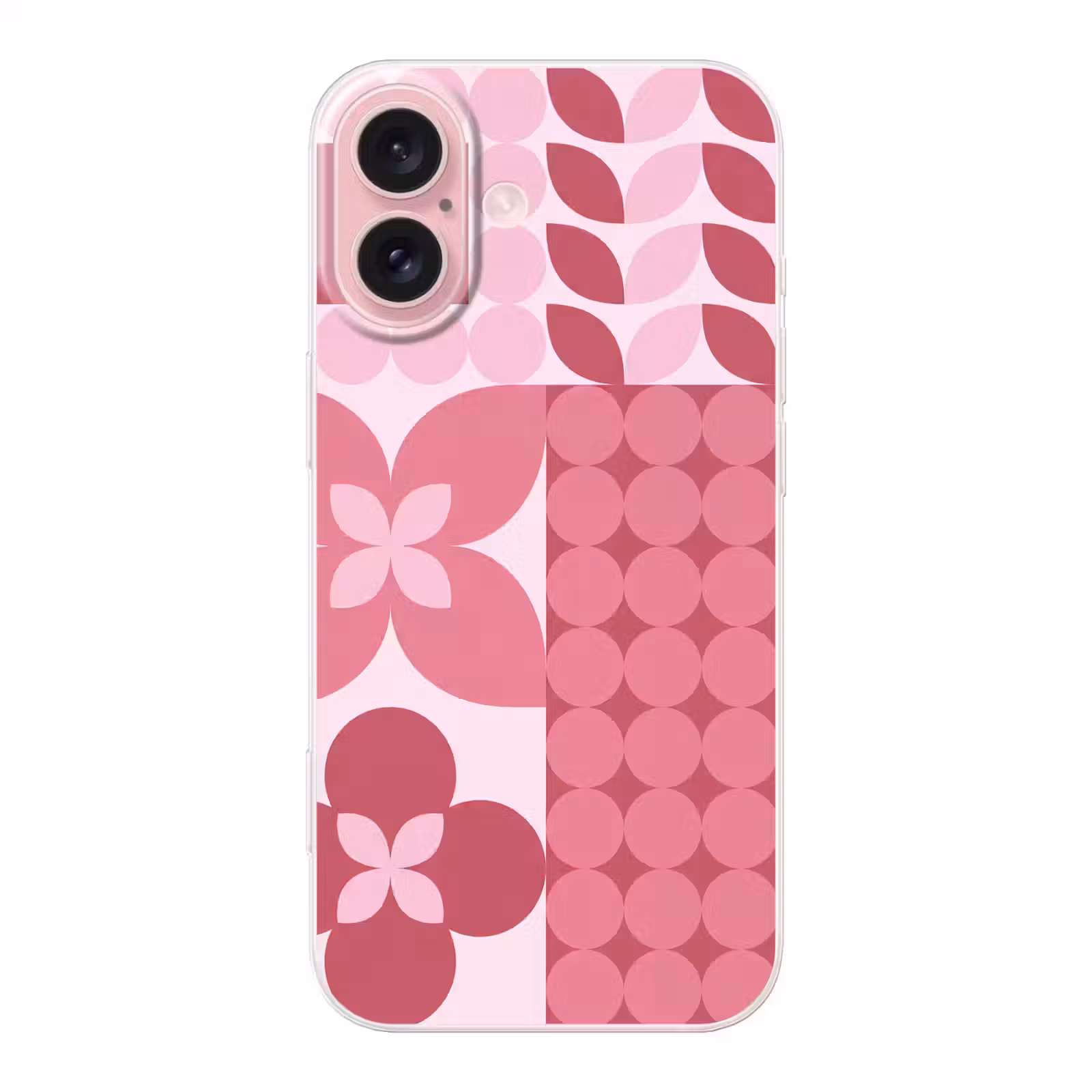 Telefoonhoesje - Abstract - Geometrisch - Patroon - Modern - Roze — 1
