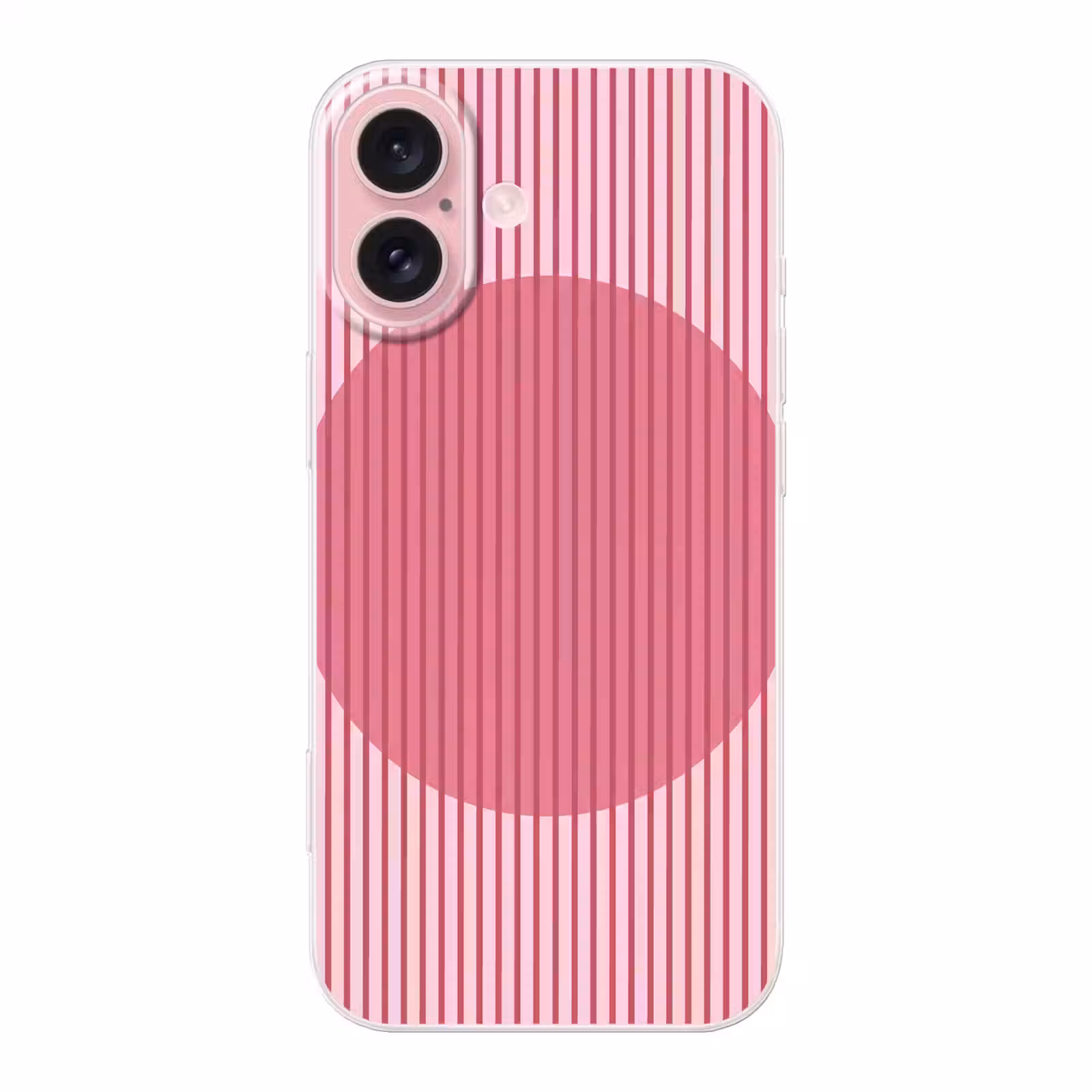 Telefoonhoesje - Abstract - Strepen - Ovaal - Roze - Modern — 1