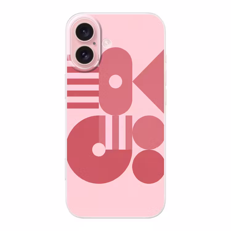 Telefoonhoesje - Abstract - Geometrisch - Vormen - Roze — 1
