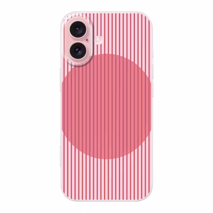 Telefoonhoesje - Abstract - Strepen - Ovaal - Roze - Modern — 1