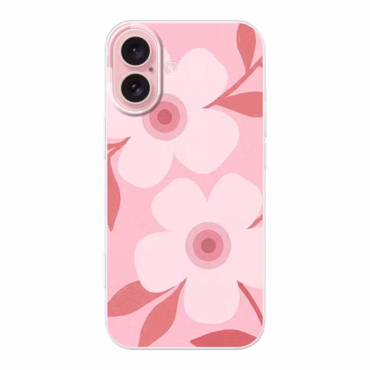Telefoonhoesje - Bloemen - Abstract - Modern - Roze - Natuur — 1