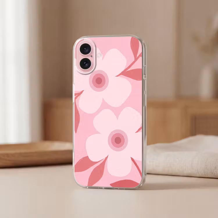 Telefoonhoesje - Bloemen - Abstract - Modern - Roze - Natuur — 3