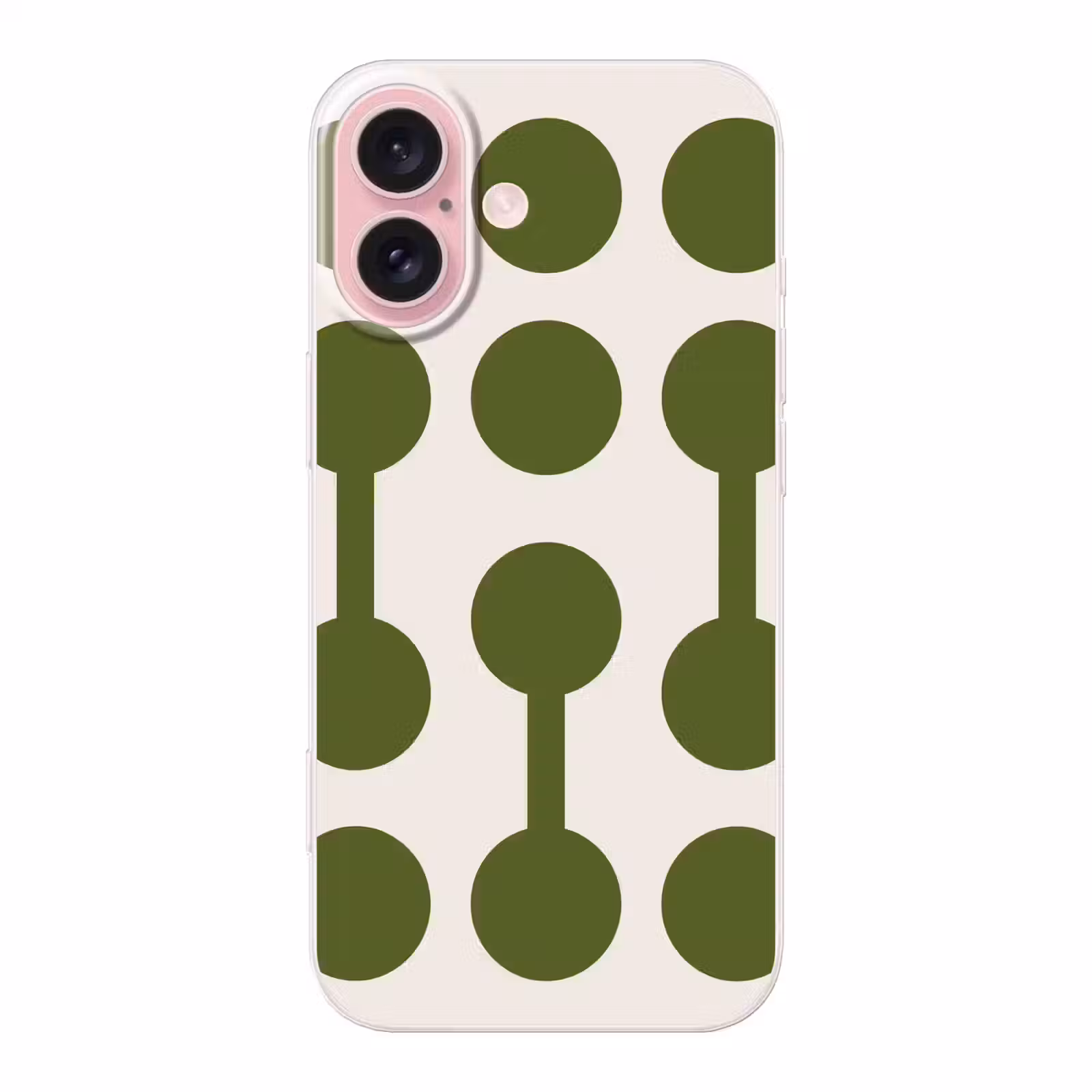 Telefoonhoesje - Cirkels - Geometrisch - Abstract - Modern - Groen — 1