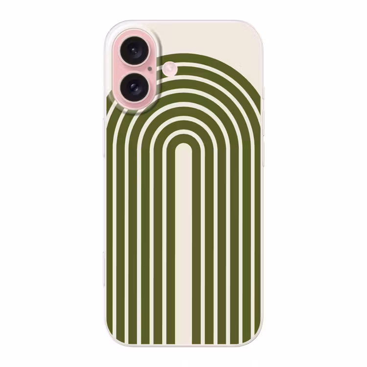 Telefoonhoesje - Abstract - Bogen - Modern - Groen - Kunst — 1