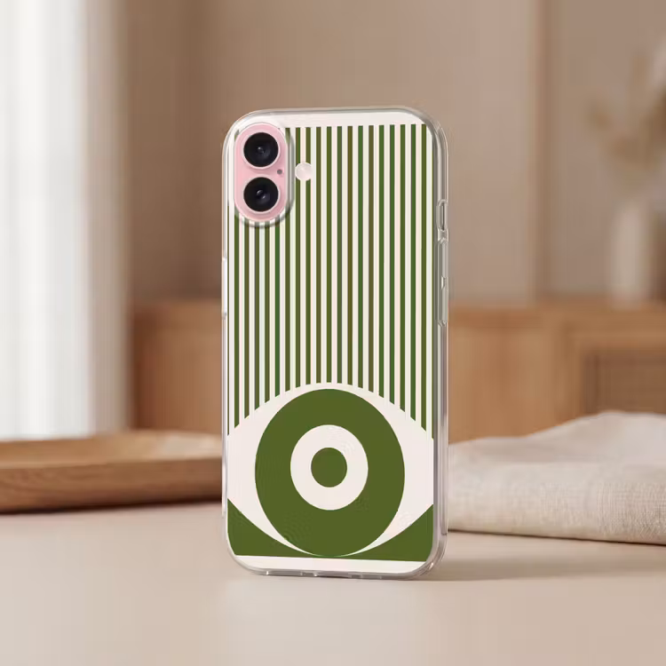 Telefoonhoesje - Abstract - Oog - Strepen - Modern - Groen — 3