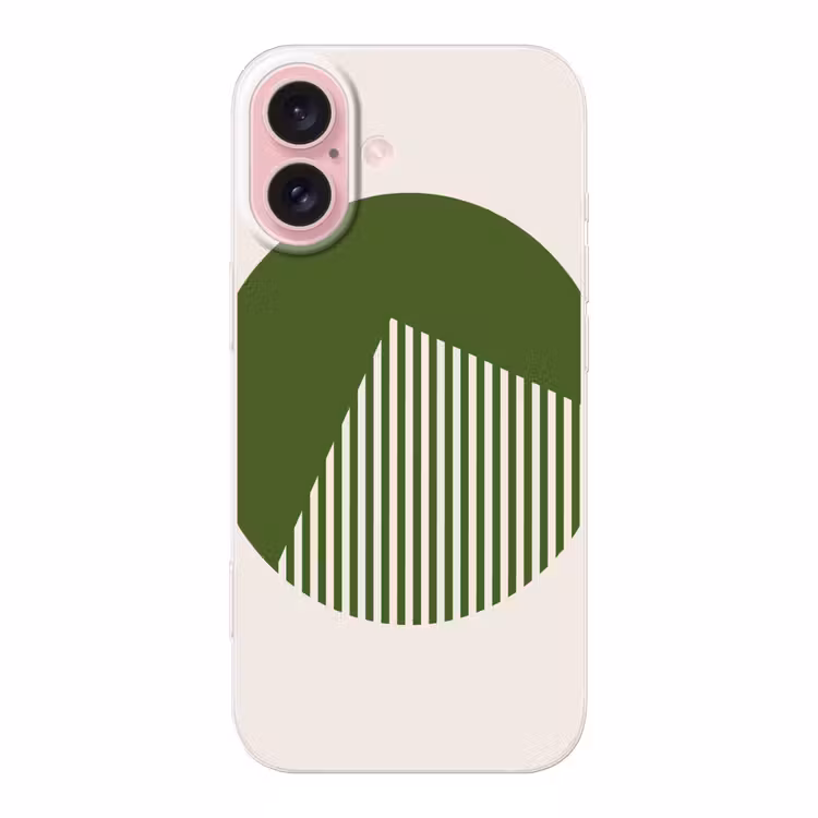 Telefoonhoesje - Cirkel - Strepen - Geometrisch - Abstract - Groen — 1