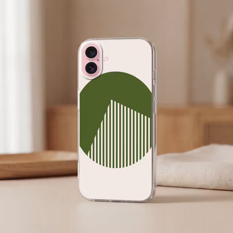 Telefoonhoesje - Cirkel - Strepen - Geometrisch - Abstract - Groen — 3
