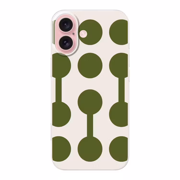 Telefoonhoesje - Cirkels - Geometrisch - Abstract - Modern - Groen — 1