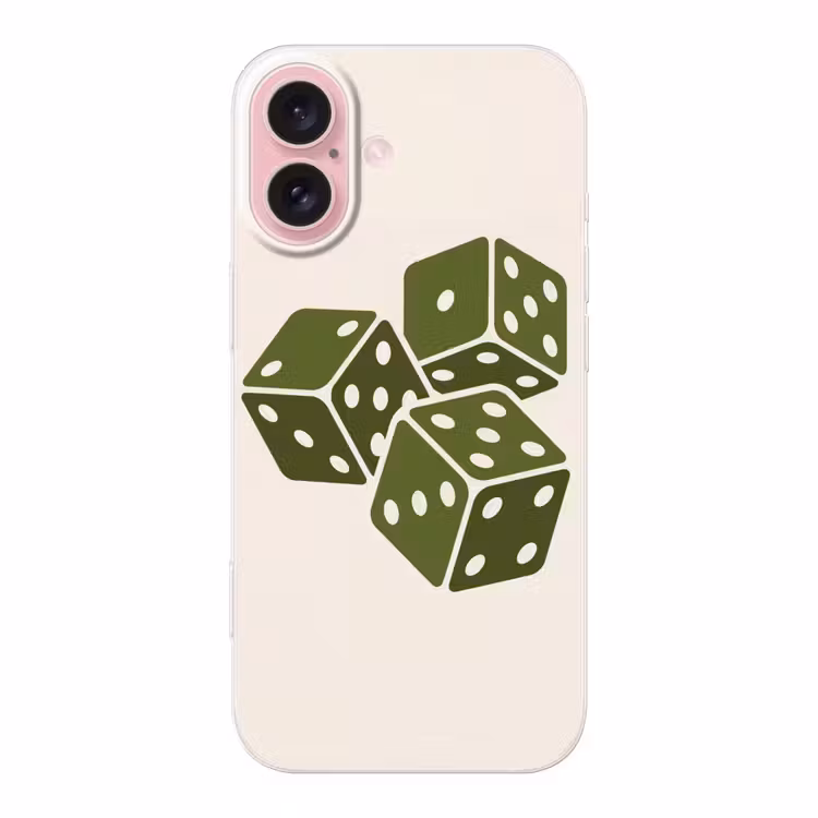 Telefoonhoesje - Dobbelsteen - Spel - Groen - Abstract — 1