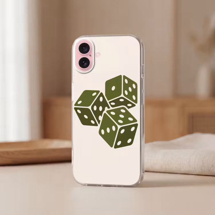 Telefoonhoesje - Dobbelsteen - Spel - Groen - Abstract — 3