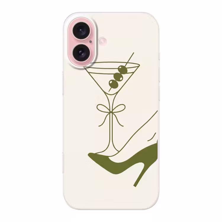 Telefoonhoesje - Drank - Martini - Hoge hak - Mode - Groen — 1