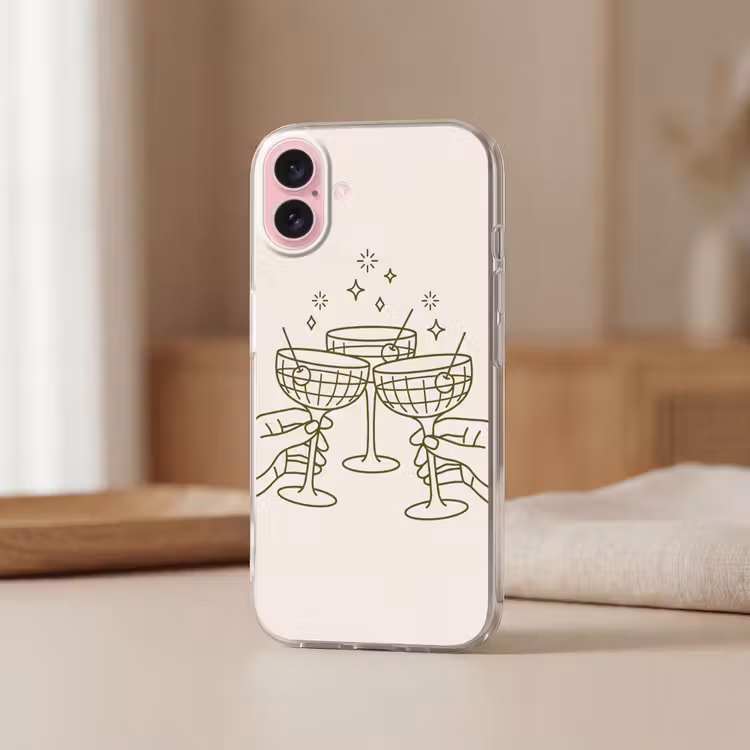 Telefoonhoesje - Drankjes - Feest - Proosten - Minimalistisch - Groen — 3