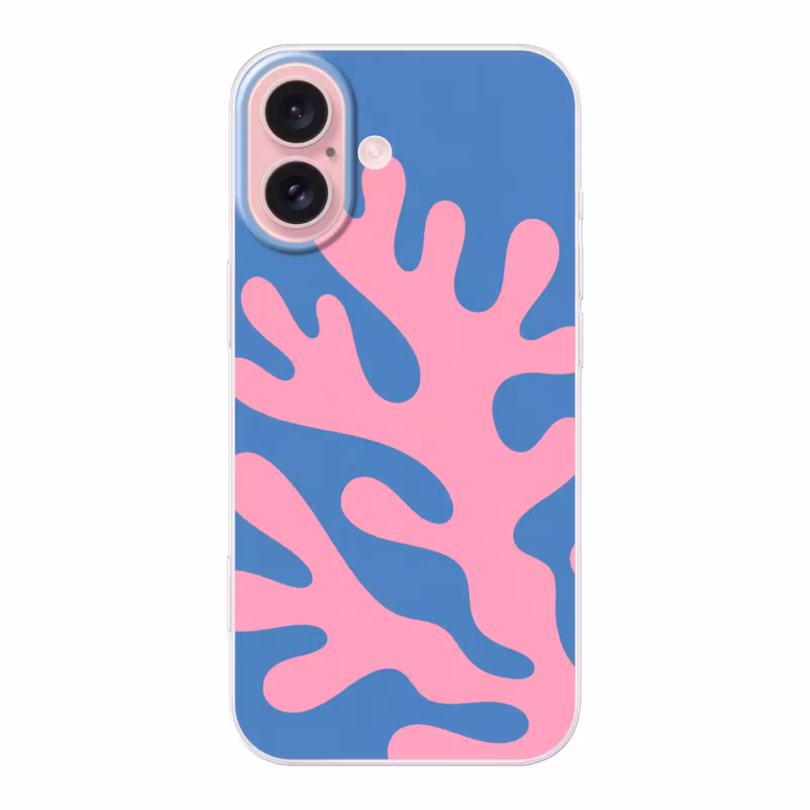 Telefoonhoesje - Abstract - Vormen - Roze - Blauw — 1