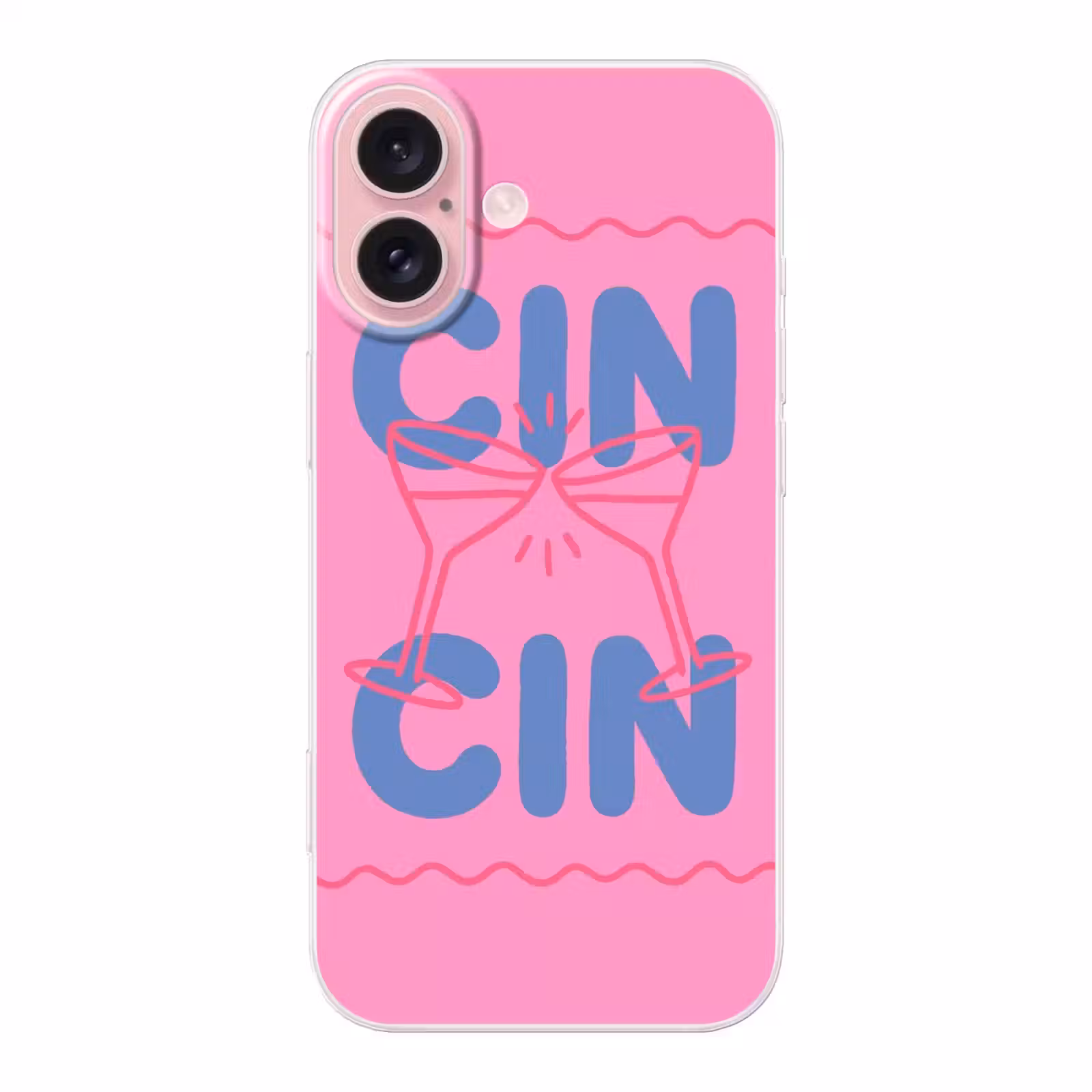 Telefoonhoesje - Drank - Glazen - Proost - Modern - Roze — 1