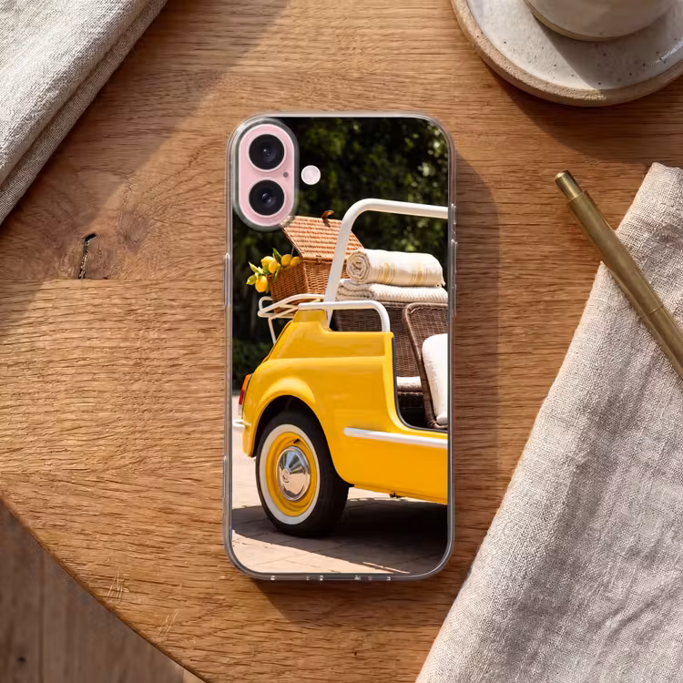 Telefoonhoesje - Auto - Picknick - Zomer - Geel — 2