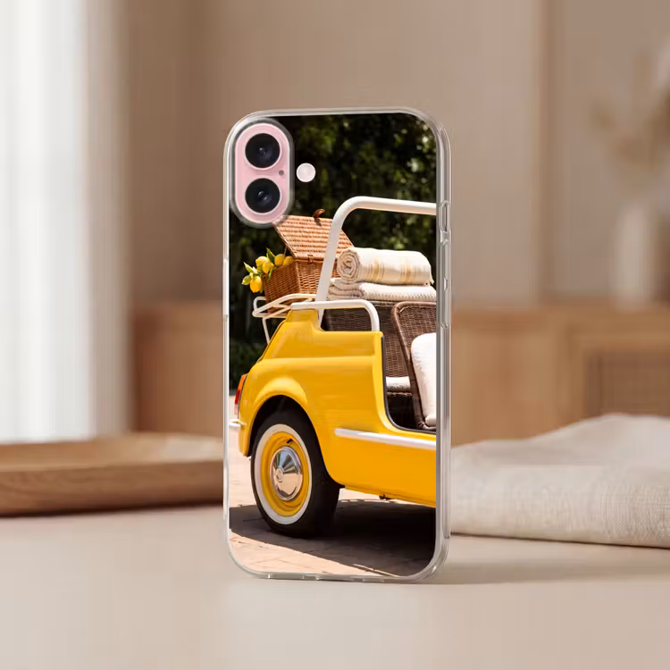 Telefoonhoesje - Auto - Picknick - Zomer - Geel — 3