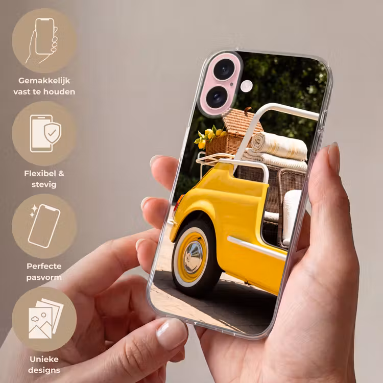 Telefoonhoesje - Auto - Picknick - Zomer - Geel — 4