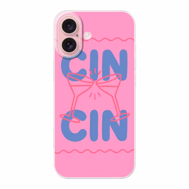Telefoonhoesje - Drank - Glazen - Proost - Modern - Roze — 1