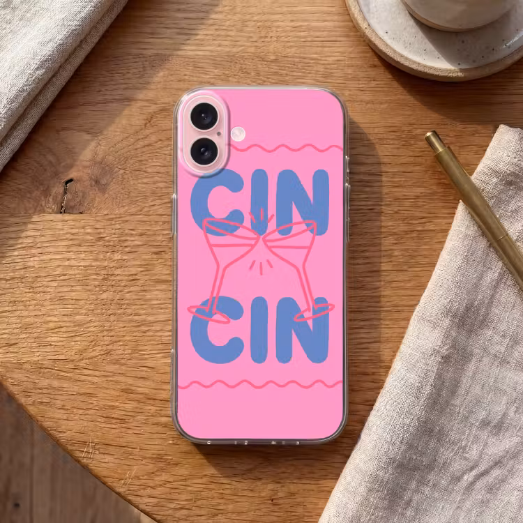 Telefoonhoesje - Drank - Glazen - Proost - Modern - Roze — 2