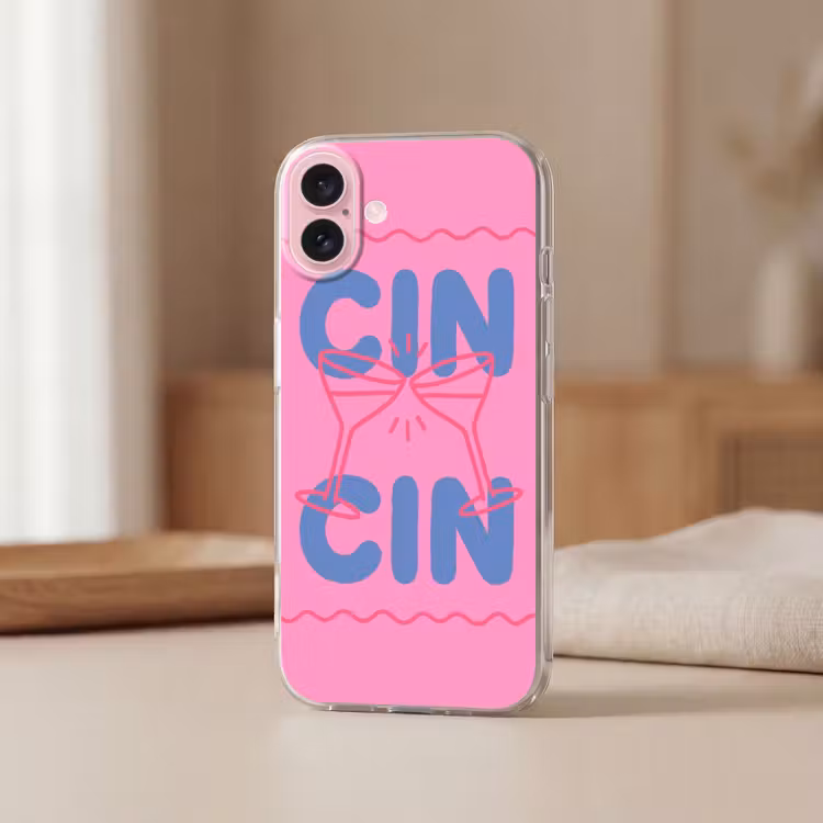 Telefoonhoesje - Drank - Glazen - Proost - Modern - Roze — 3