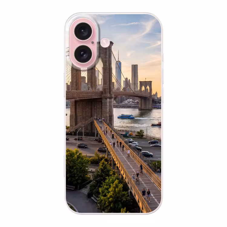 Telefoonhoesje - Brug - Rivier - Stad - Zonsondergang - Architectuur — 1