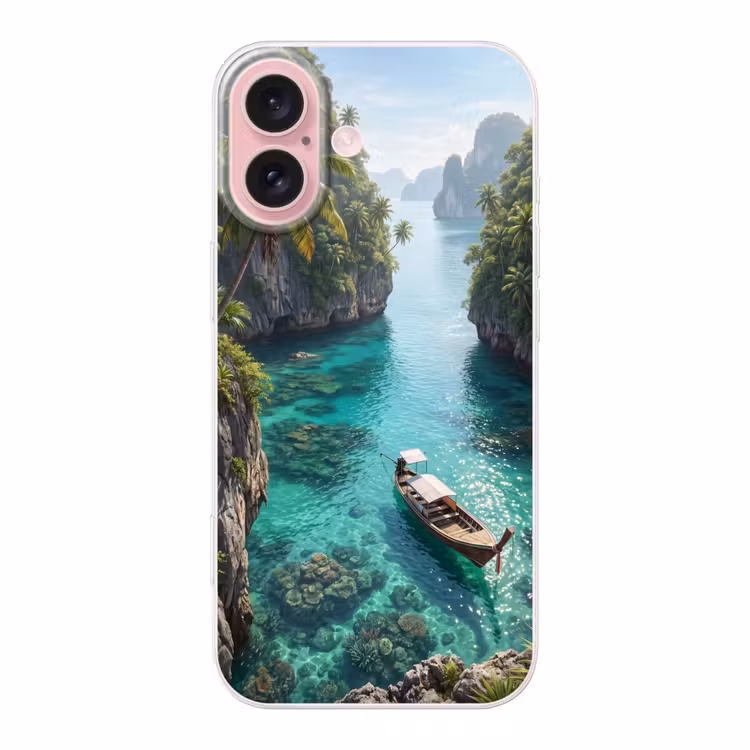 Telefoonhoesje - Eiland - Tropisch - Water - Palmbomen - Natuur — 1