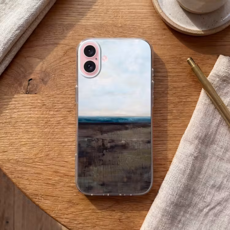 Telefoonhoesje - Abstract - Landschap - Horizon - Blauw - Modern — 2